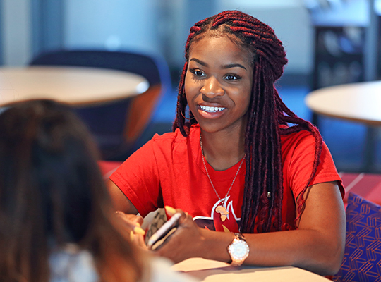 African American Student at the ARC building